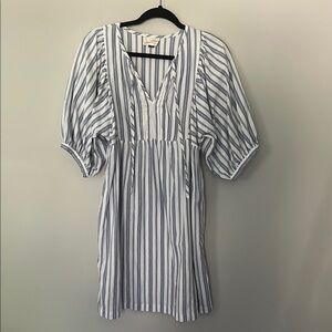 Universal Thread Blue and White Striped Smocked Dress Size S